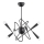 Lampadario a sospensione con supporto rigido APPER 6xE14/10W/230V nero