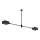 Lampadario a sospensione con supporto rigido ASTRA 2xE27/60W/230V nero