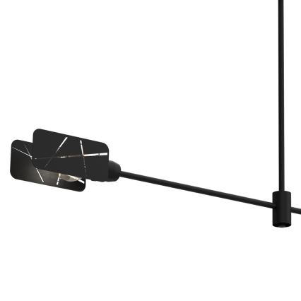 Lampadario a sospensione con supporto rigido ASTRA 2xE27/60W/230V nero