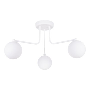 Lampadario a sospensione con supporto rigido ASTRAL 3xG9/8W/230V bianco