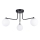 Lampadario a sospensione con supporto rigido ASTRAL 3xG9/8W/230V nero