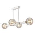 Lampadario a sospensione con supporto rigido ASTRID 4xE27/60W/230V bianco