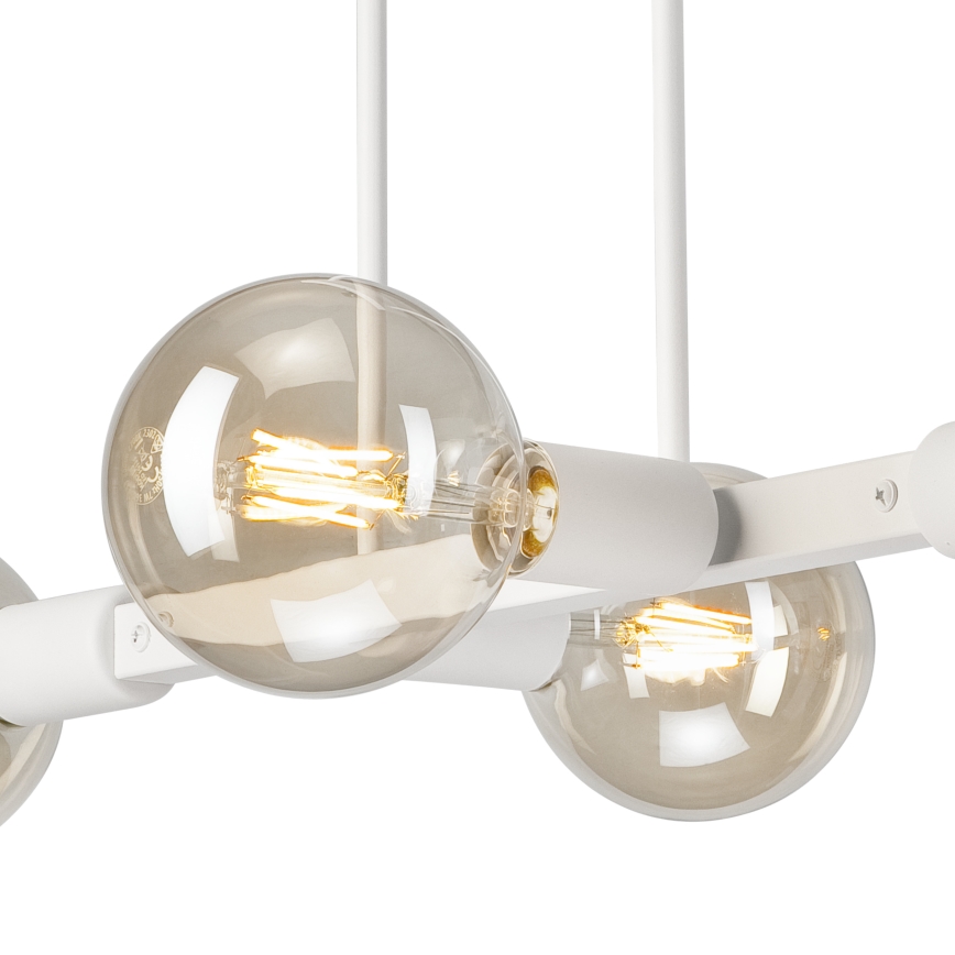 Lampadario a sospensione con supporto rigido ASTRID 4xE27/60W/230V bianco
