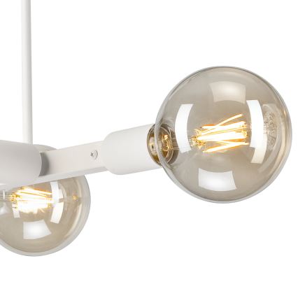 Lampadario a sospensione con supporto rigido ASTRID 4xE27/60W/230V bianco