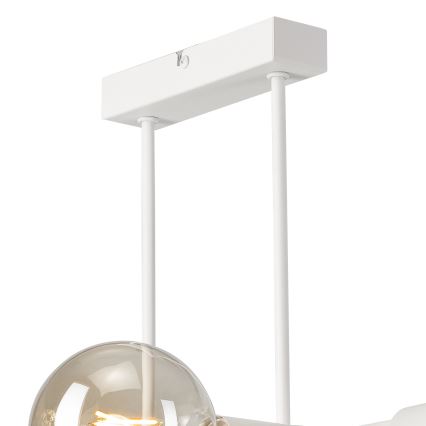 Lampadario a sospensione con supporto rigido ASTRID 4xE27/60W/230V bianco