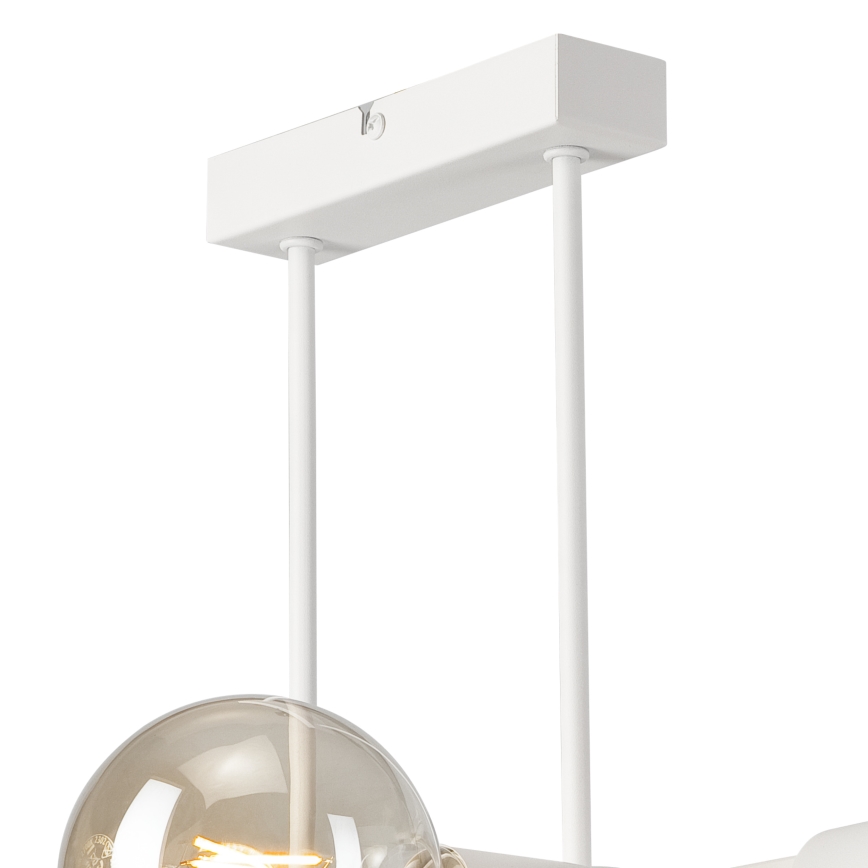 Lampadario a sospensione con supporto rigido ASTRID 4xE27/60W/230V bianco