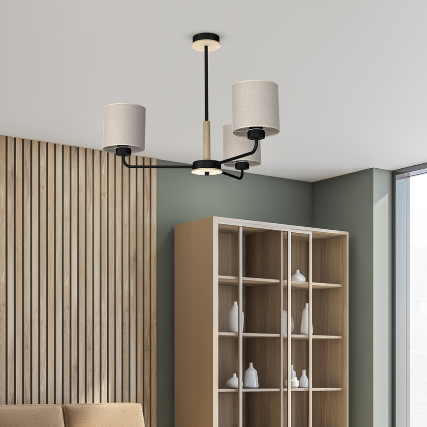 Lampadario a sospensione con supporto rigido ATLANTA 3xE27/60W/230V