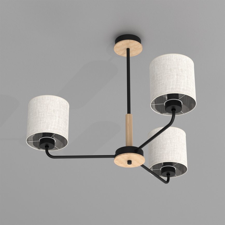 Lampadario a sospensione con supporto rigido ATLANTA 3xE27/60W/230V