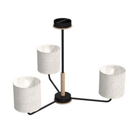 Lampadario a sospensione con supporto rigido ATLANTA 3xE27/60W/230V