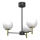 Lampadario a sospensione con supporto rigido AWINION 3xE27/15W/230V bianco/oro/nero