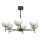 Lampadario a sospensione con supporto rigido AWINION 6xE27/15W/230V bianco/oro/nero