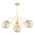 Lampadario a sospensione con supporto rigido BARSUM 3xE14/10W/230V oro