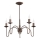Lampadario a sospensione con supporto rigido CARTELL 5xE14/10W/230V bronzo