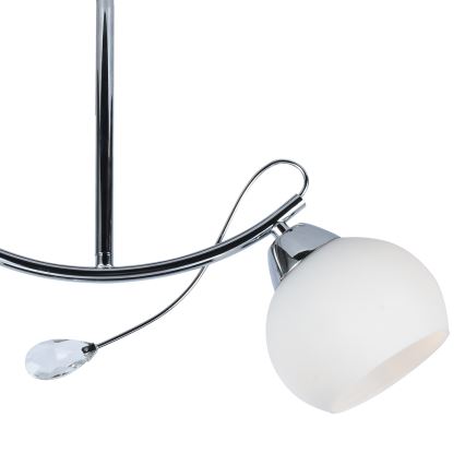 Lampadario a sospensione con supporto rigido CONNOR 2xE27/15W/230V cromo lucido/bianco