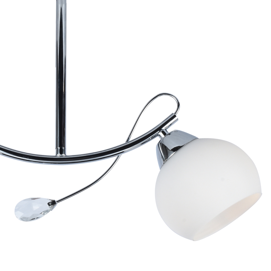 Lampadario a sospensione con supporto rigido CONNOR 2xE27/15W/230V cromo lucido/bianco