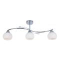 Lampadario a sospensione con supporto rigido CONNOR 3xE27/15W/230V cromo lucido/bianco