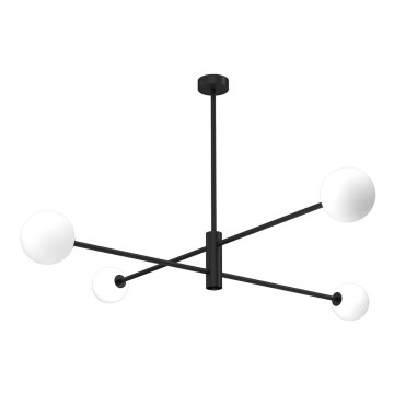 Lampadario a sospensione con supporto rigido DORI 4xG9/25W/230V nero