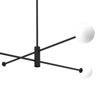 Lampadario a sospensione con supporto rigido DORI 4xG9/25W/230V nero