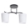 Lampadario a sospensione con supporto rigido ESNYR 2xE27/40W/230V nero/bianco