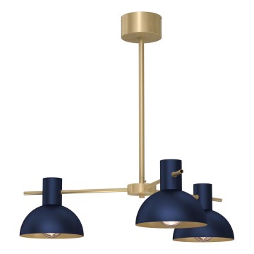Lampadario a sospensione con supporto rigido ESTATE MINI 3xE27/15W/230V blu