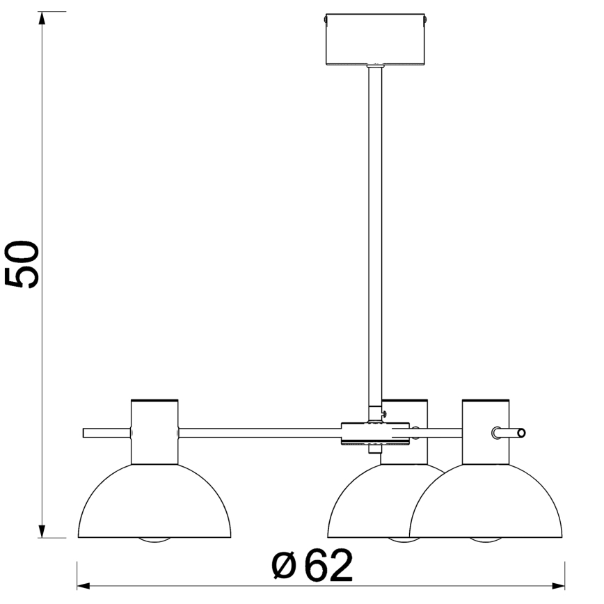 Lampadario a sospensione con supporto rigido ESTATE MINI 3xE27/15W/230V blu