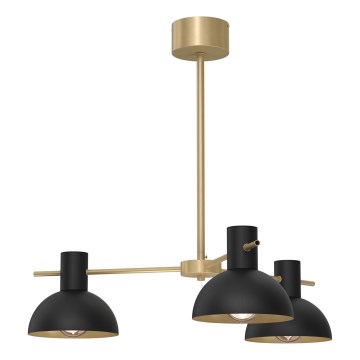 Lampadario a sospensione con supporto rigido ESTATE MINI 3xE27/15W/230V nero