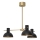 Lampadario a sospensione con supporto rigido ESTATE MINI 3xE27/15W/230V nero