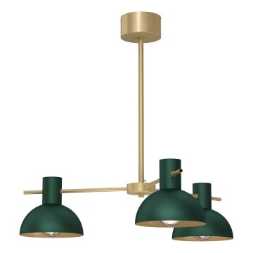Lampadario a sospensione con supporto rigido ESTATE MINI 3xE27/15W/230V verde