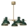 Lampadario a sospensione con supporto rigido ESTATE MINI 5xE27/15W/230V verde