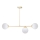 Lampadario a sospensione con supporto rigido FIRA 3xE27/60W/230V oro