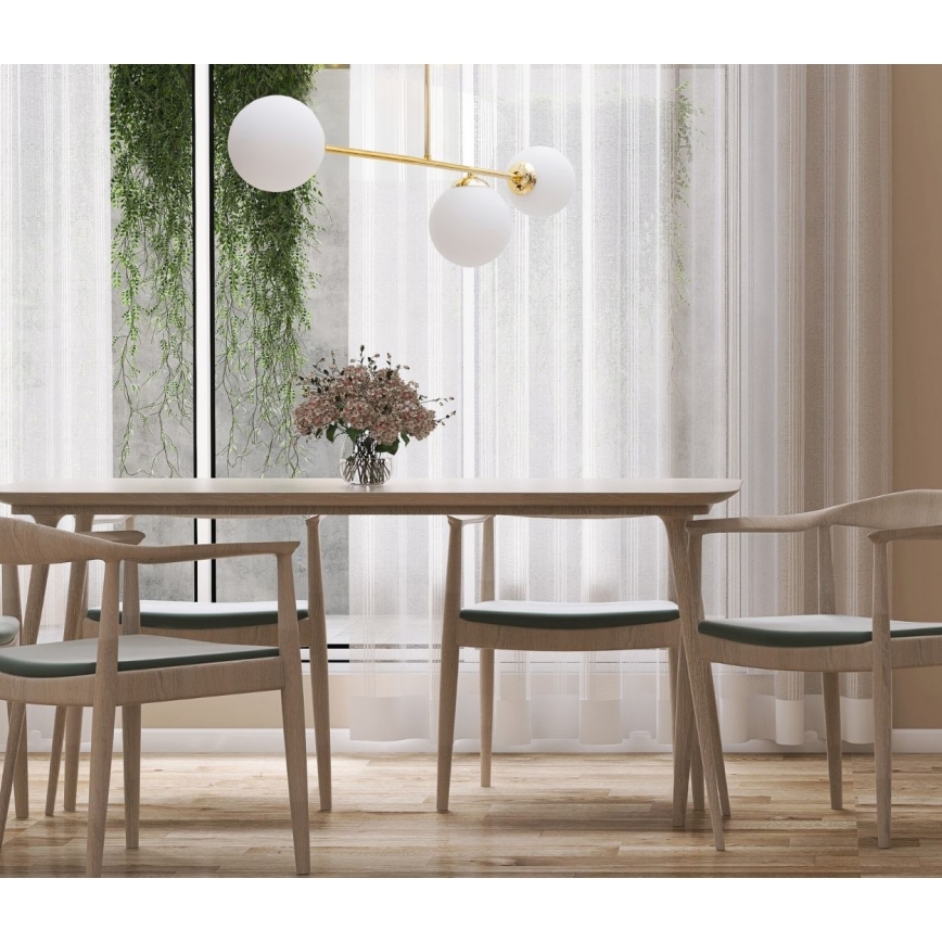 Lampadario a sospensione con supporto rigido FIRA 3xE27/60W/230V oro