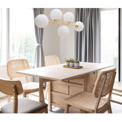 Lampadario a sospensione con supporto rigido FIRA 5xE27/60W/230V oro