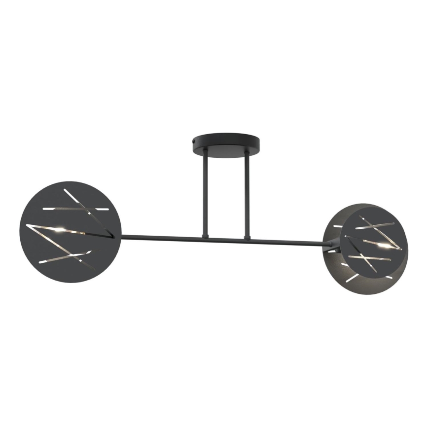 Lampadario a sospensione con supporto rigido FRICK 2xE27/15W/230V nero