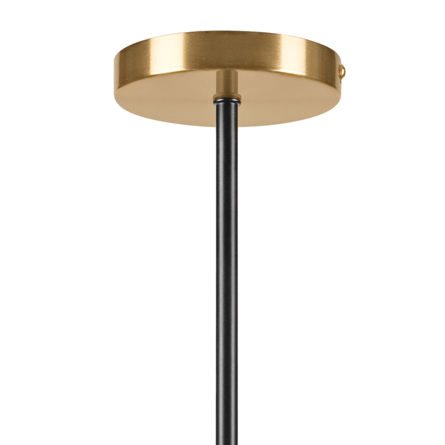 Lampadario a sospensione con supporto rigido GEORGIA 3xE14/5W/230V oro/fumé beige