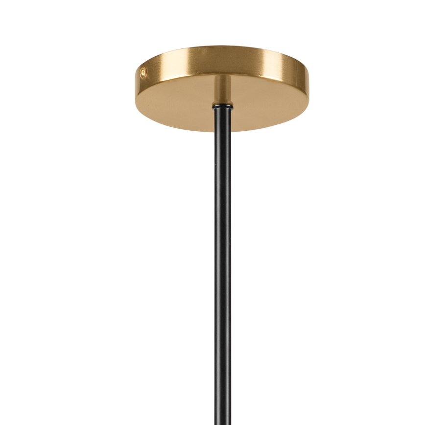Lampadario a sospensione con supporto rigido GEORGIA 7xE14/5W/230V oro/fumé beige