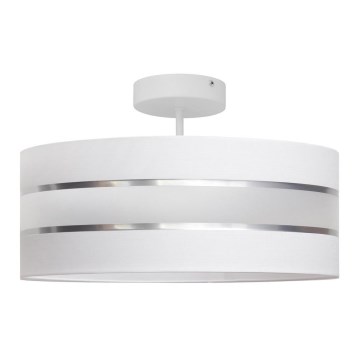 Lampadario a sospensione con supporto rigido HELEN 3xE27/15W/230V bianco/cromo lucido