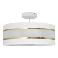 Lampadario a sospensione con supporto rigido HELEN 3xE27/15W/230V bianco/oro