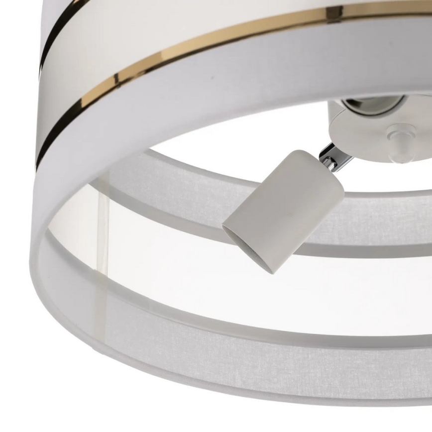 Lampadario a sospensione con supporto rigido HELEN 3xE27/15W/230V bianco/oro