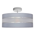 Lampadario a sospensione con supporto rigido HELEN 3xE27/15W/230V grigio/cromo lucido