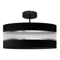 Lampadario a sospensione con supporto rigido HELEN 3xE27/15W/230V nero/cromo lucido