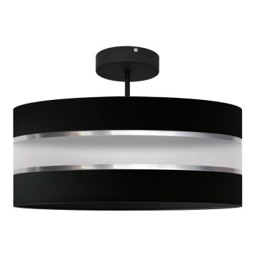 Lampadario a sospensione con supporto rigido HELEN 3xE27/15W/230V nero/cromo lucido