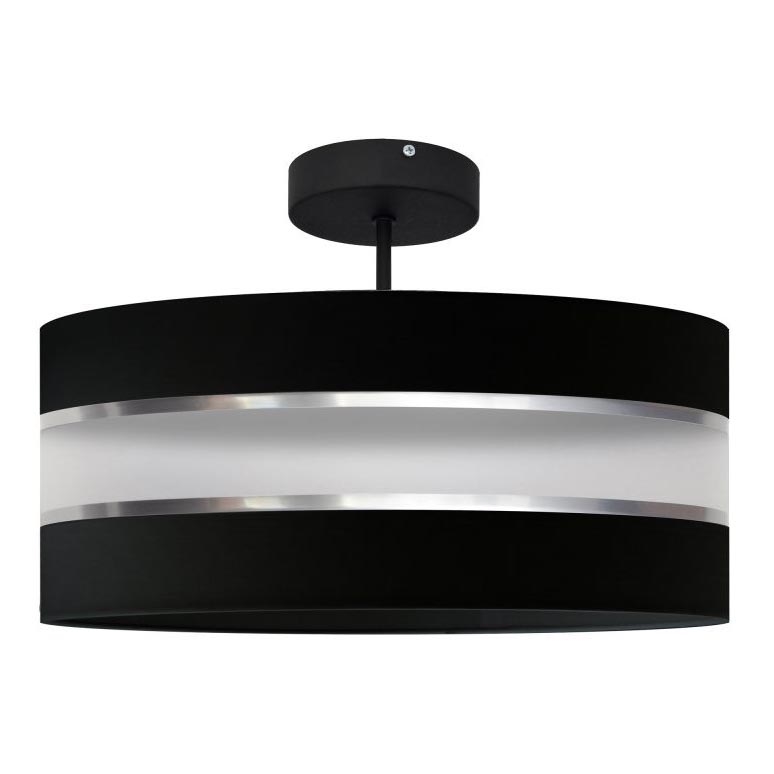 Lampadario a sospensione con supporto rigido HELEN 3xE27/15W/230V nero/cromo lucido