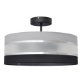 Lampadario a sospensione con supporto rigido HELEN 3xE27/15W/230V nero/grigio/cromo lucido
