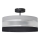 Lampadario a sospensione con supporto rigido HELEN 3xE27/15W/230V nero/grigio/cromo lucido