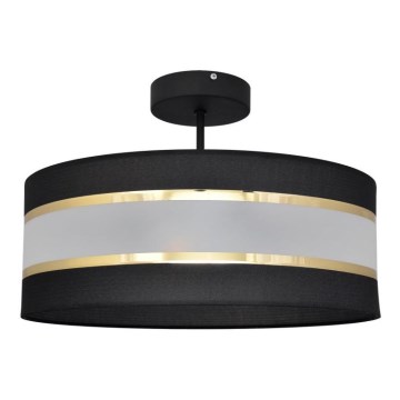 Lampadario a sospensione con supporto rigido HELEN 3xE27/15W/230V nero/oro