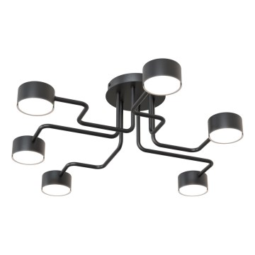 Lampadario a sospensione con supporto rigido KURAGE 6xGX53/12W/230V nero