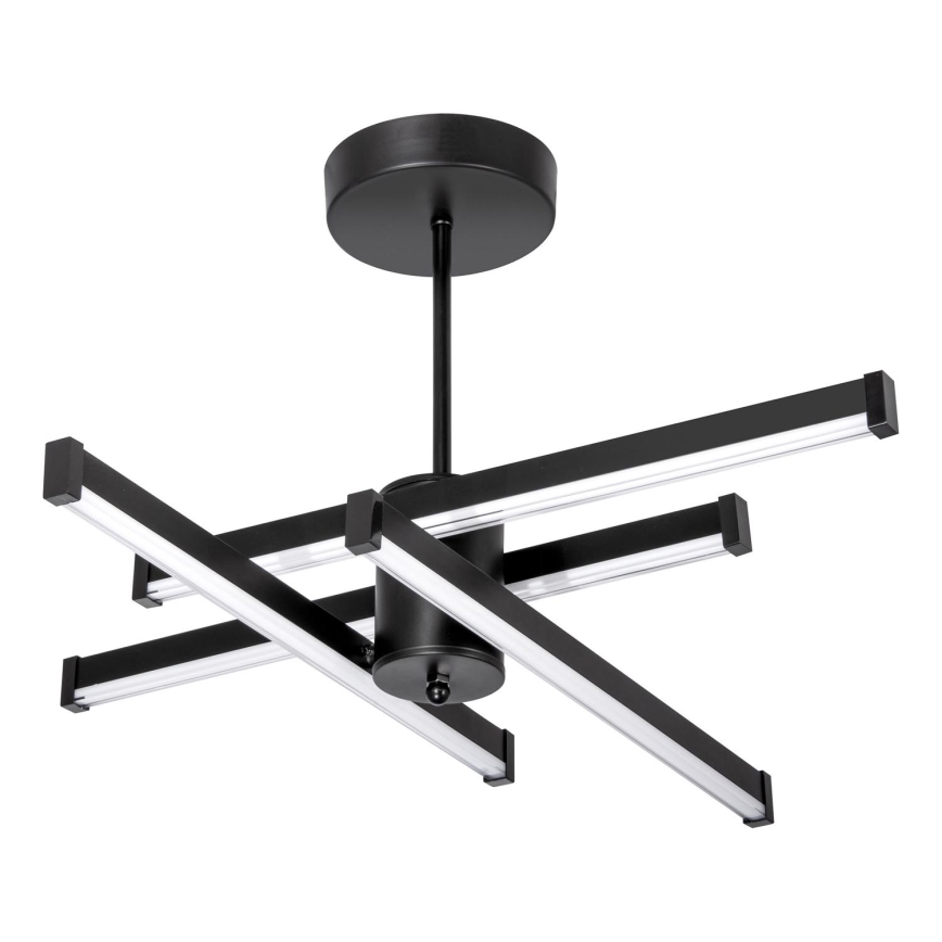 Lampadario a sospensione con supporto rigido LED 4xLED/10W/230V 3000-6500K diametro 68 cm nero