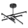 Lampadario a sospensione con supporto rigido LED 4xLED/10W/230V 3000-6500K diametro 68 cm nero