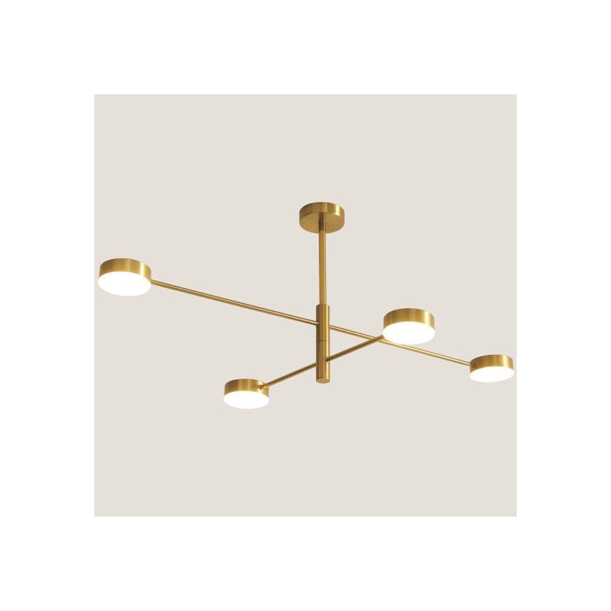 Lampadario a sospensione con supporto rigido LED 4xLED/12W/230V 4000K oro