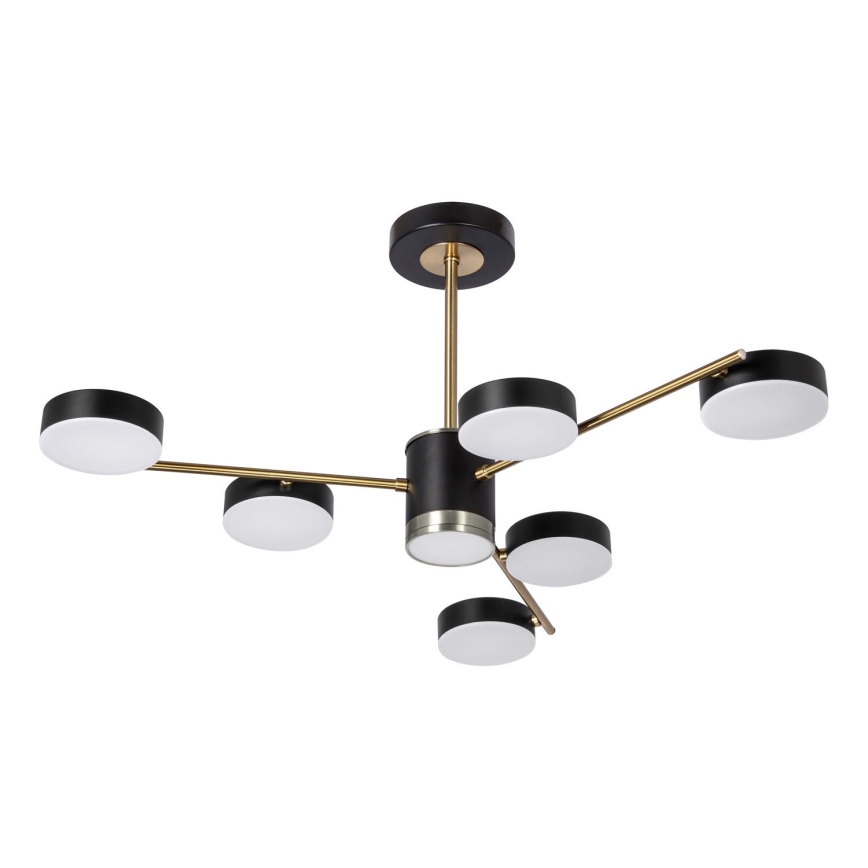 Lampadario a sospensione con supporto rigido LED 6xLED/7W/230V + LED/6W 3000 - 6000K diametro 69 cm oro/nero